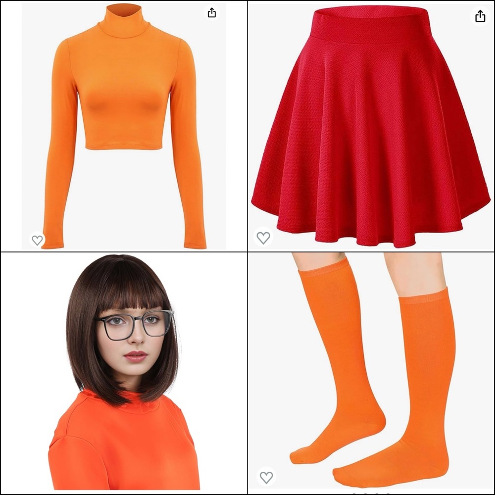Like new Velma from Scooby Doo Costume - Size S/M